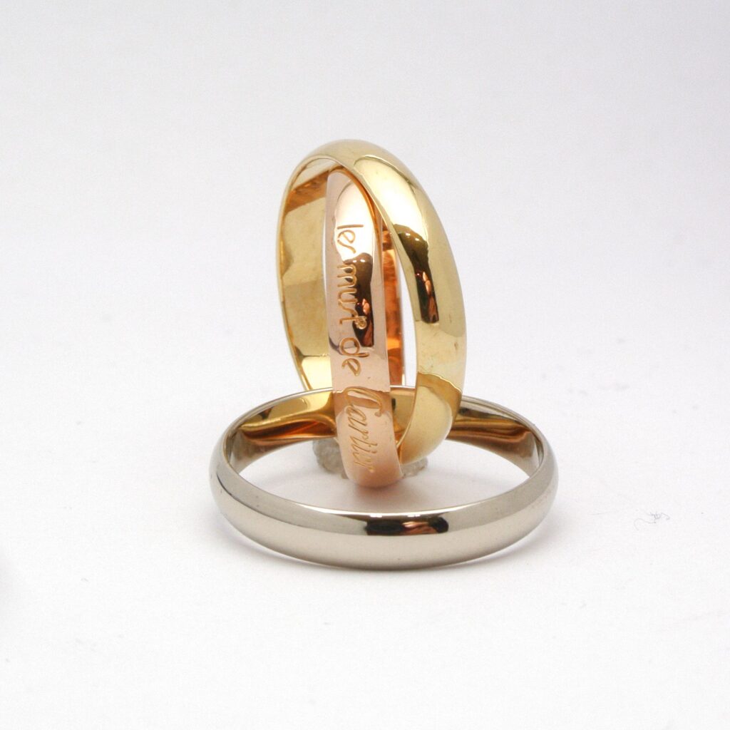 Damenring Cartier Trinity 750/- 3-farbig, Tricolor, Gelbgold, Weissgold, Rotgold, Ringweite 53, Foto5